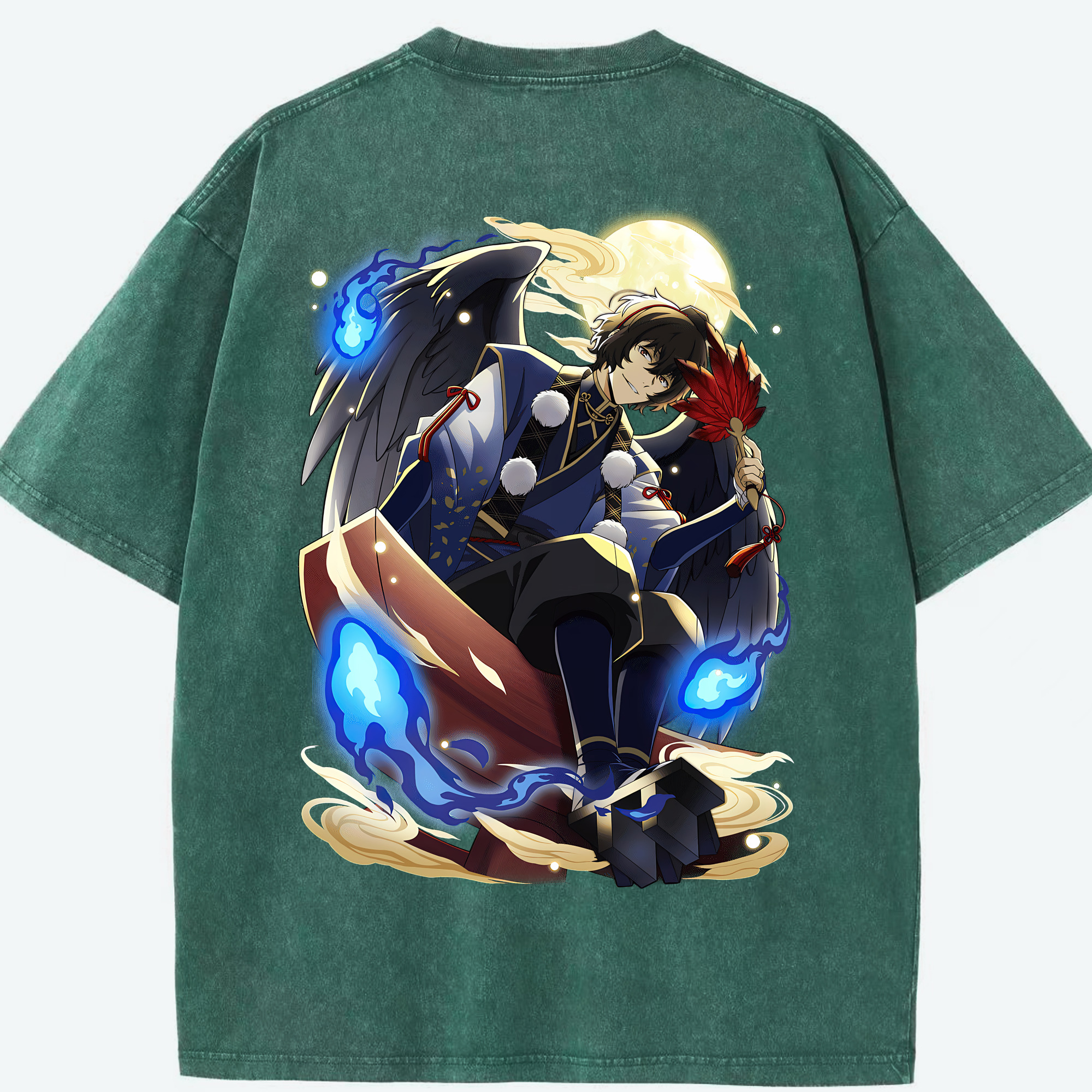 （画像用） 文豪ストレイドッグス Bungo Stray Dogs 綿100% ヴィンテージ風 半袖Tシャツ（背面プリント）